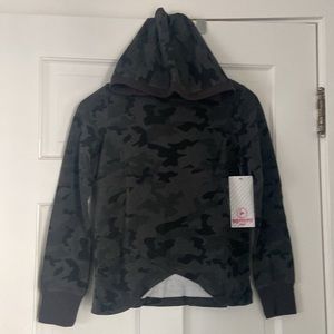NWT 90 Degress by Reflex Girls Camo Hoodie Sweatshirt - Large (12)